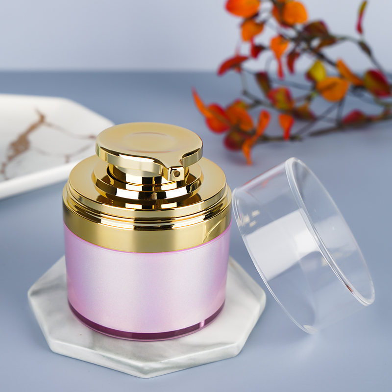 BDPAK New Design Custom Pink Cream Jar with Pump Head