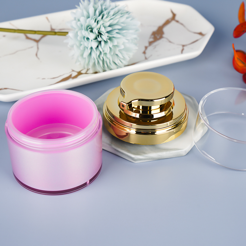 BDPAK New Design Custom Pink Cream Jar with Pump Head