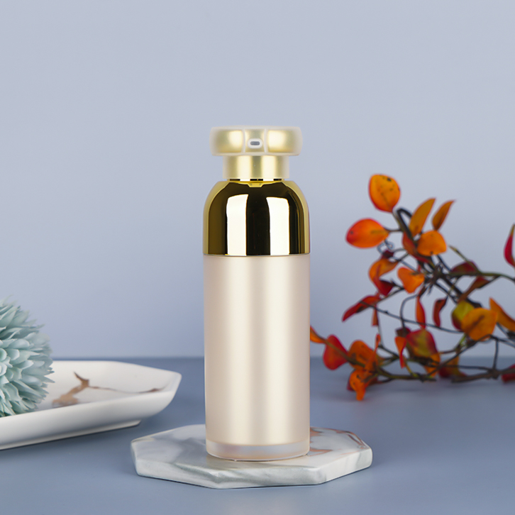 BDPAK Custom Plastic Lotion Bottle with Golden Pump and Transparent Lid