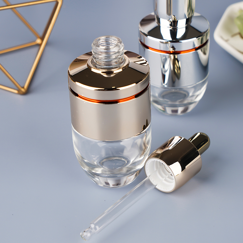New Design Customized Logo Luxury Glass Essential Oil Dropper Bottle