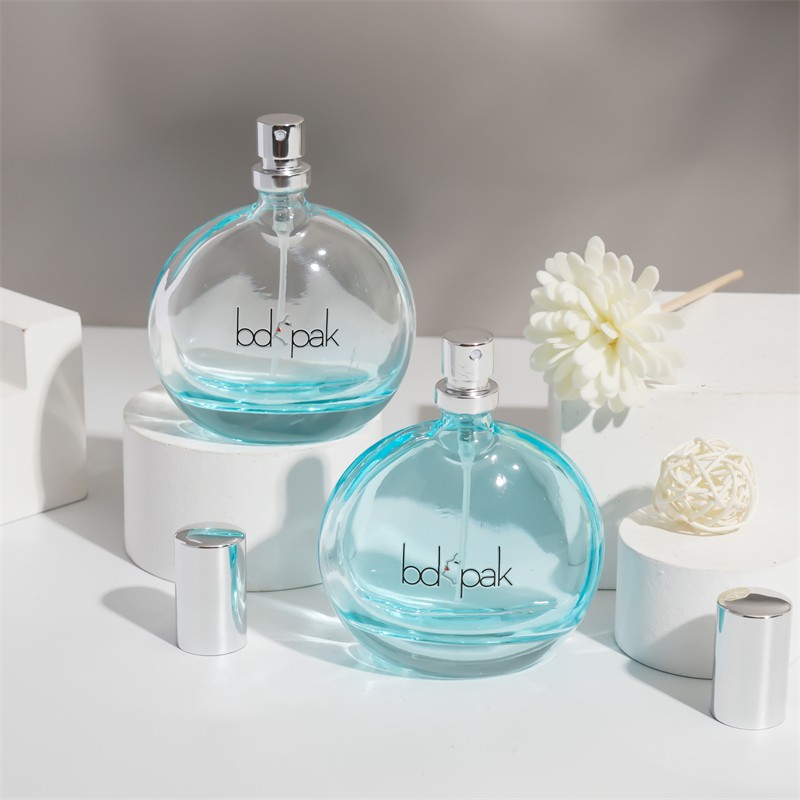Bouteille Custom made Logo Oval Shape Empty Parfum Bottle Packaging 30ml 50ml 100ml Glass Perfume Bottle for Gift