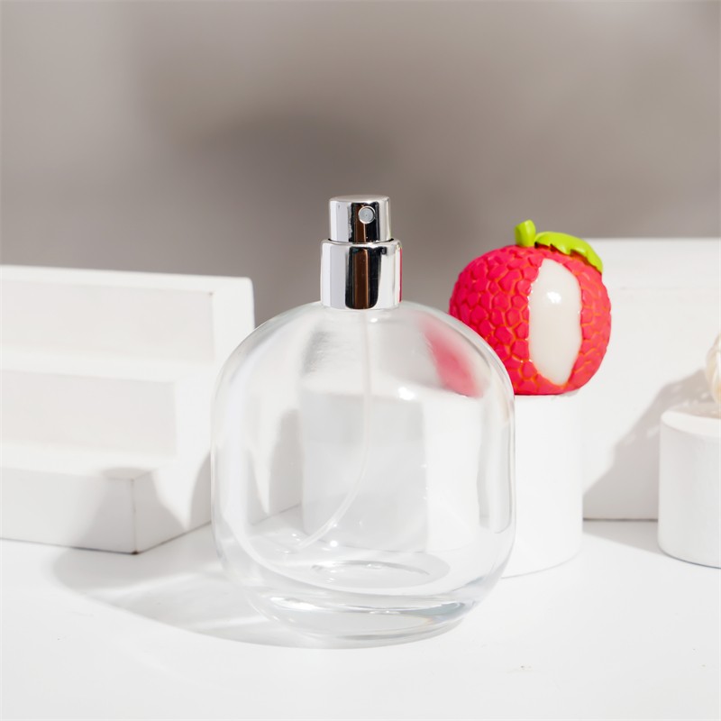 30ml 50ml 100ml Round Clear Glass Empty Botol Parfum Cute Cylinder Fine Mist Spray Pump Perfumes Bottle for women