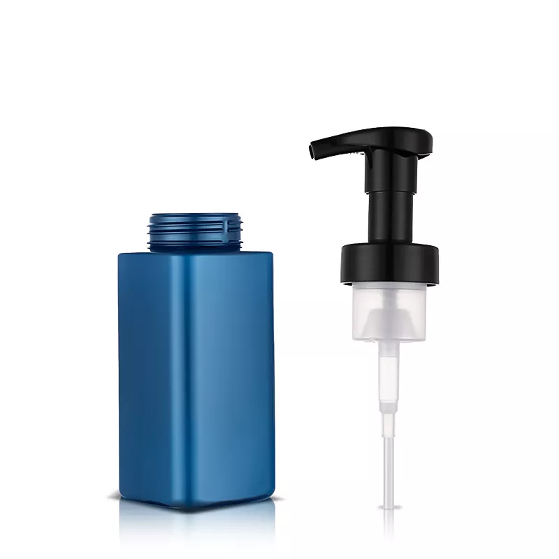 Hot Sale PET PCR RPET 200ML 300ML 400ML Square Shape Foam Pump Bottle Eco Friendly Cosmetic Packaging Bottles