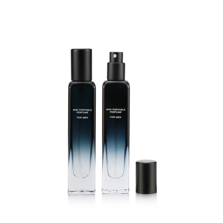 15ml 30ml 50ml Luxury Bottle for Parfum Refill Square Clear Glass Mist Spray Perfume Bottle China Wholesale