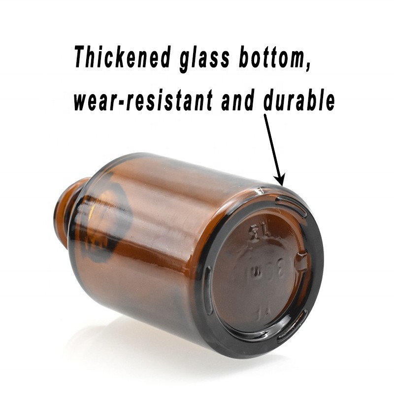 Wholesale 20 30ml 60ml Black Amber Cylinder Slanted Shoulder Glass Dropper Bottle with Pipette Essential Oil Glass Serum Bottle