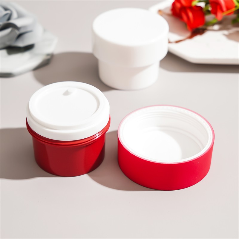 Custom Double Replaceable Cosmetic Plastic Jar Container for Gel Body Butter PP Cream Jar 30g 50ml