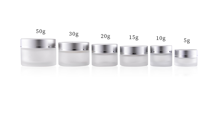 5g 10g 15g 20g 30g 50g 100g Empty frosted glass jar 5ml 10ml 20ml 30ml 50ml 100ml clear amber glass cream cosmetic container jar