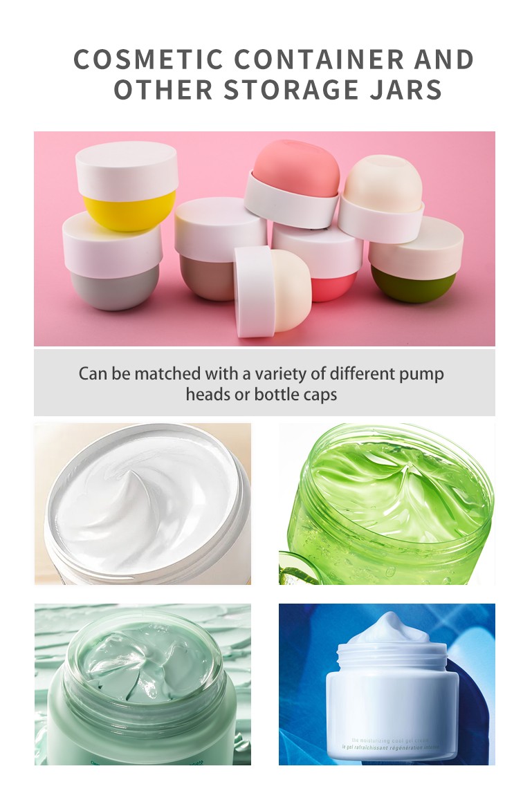 OEM Customized Color PP Plastic Body Butter Bottle face mask jar 250ml 6oz wide mouth jar with cap Bowl Shape Hair Mask Jars