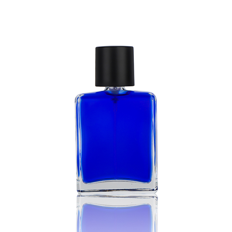 Best Selling Fashion Custom Logo 50ml Square Glass Perfume Bottle Cosmetic Glass Bottle