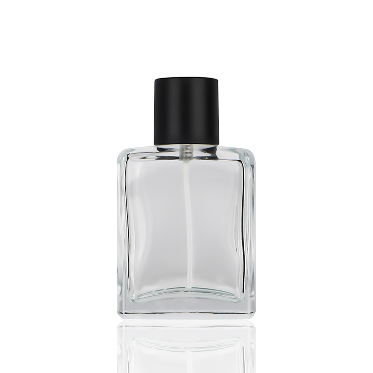 Best Selling Fashion Custom Logo 50ml Square Glass Perfume Bottle Cosmetic Glass Bottle