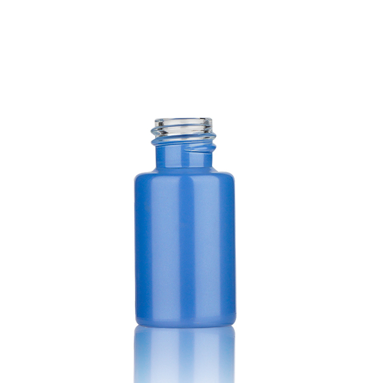 Chinese Supplier Wholesale Customize Logo Blue Frosted Essential Oil Glass Dropper Bottles