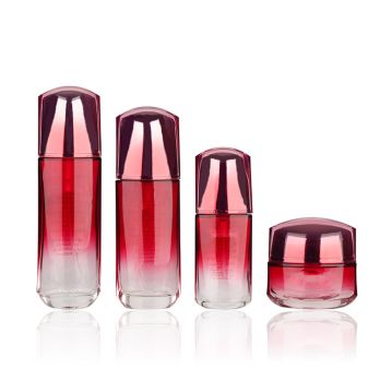 China Manufacturer High Quality 15Ml 30Ml 50Ml Customize Logo Red Cosmetic Glass Lotion Bottle