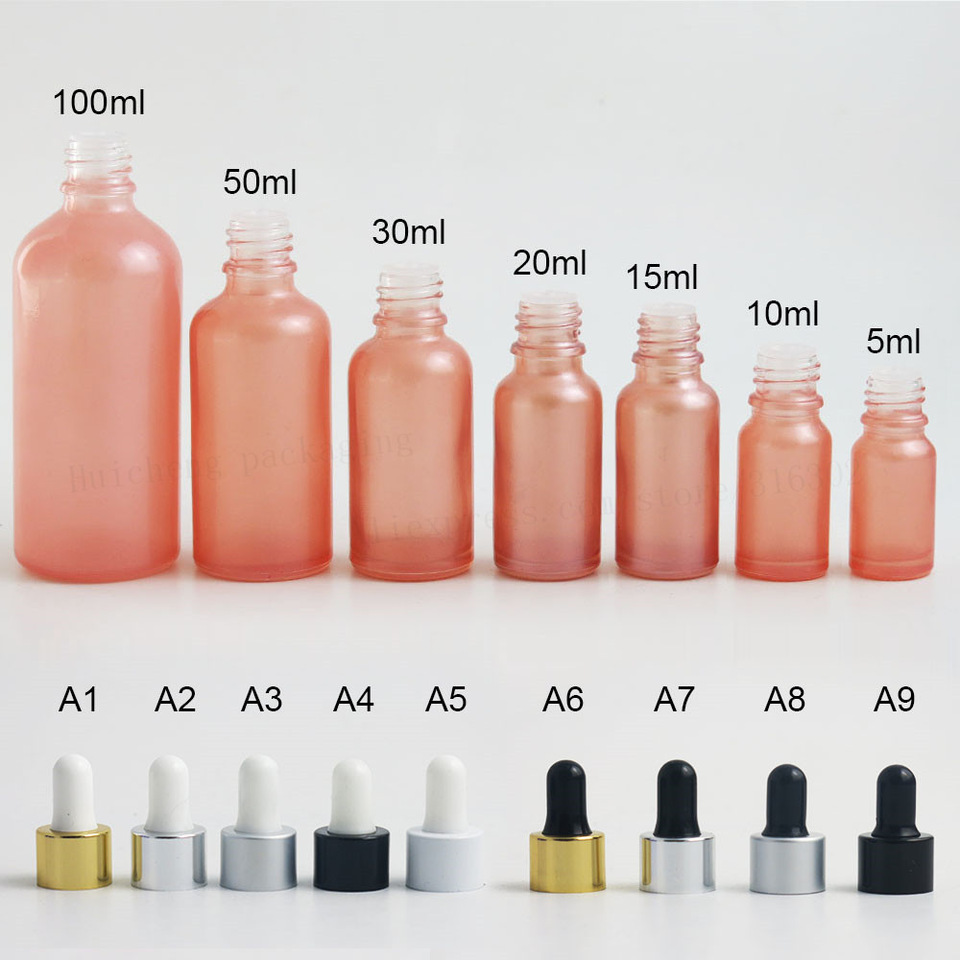 Hot Sale Customized Size Clear Essential Oil Serum CBD Glass Dropper Bottle With Aluminium Cap