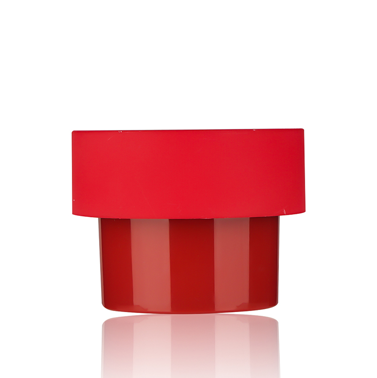 Custom Red/White Double Replaceable Plastic Cream Jar with Lid