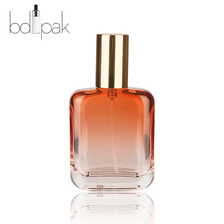 Custom 30m 50ml 100ml Orange Glass Perfume Bottle