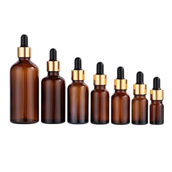 Stocked in USA Amber Custom Essential Oil Dropper Bottle