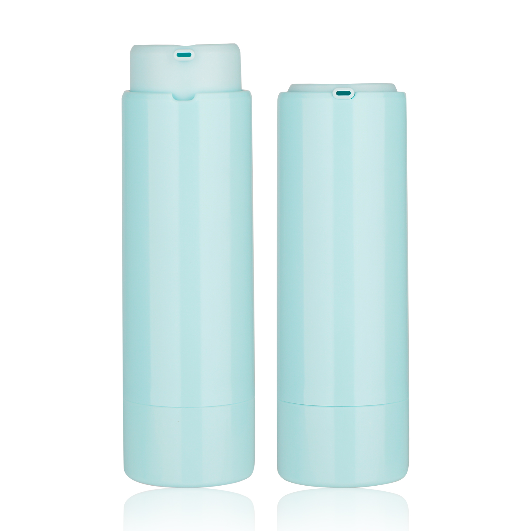 New Design Custom Light Blue Plastic Rotating Airless Pump Bottle
