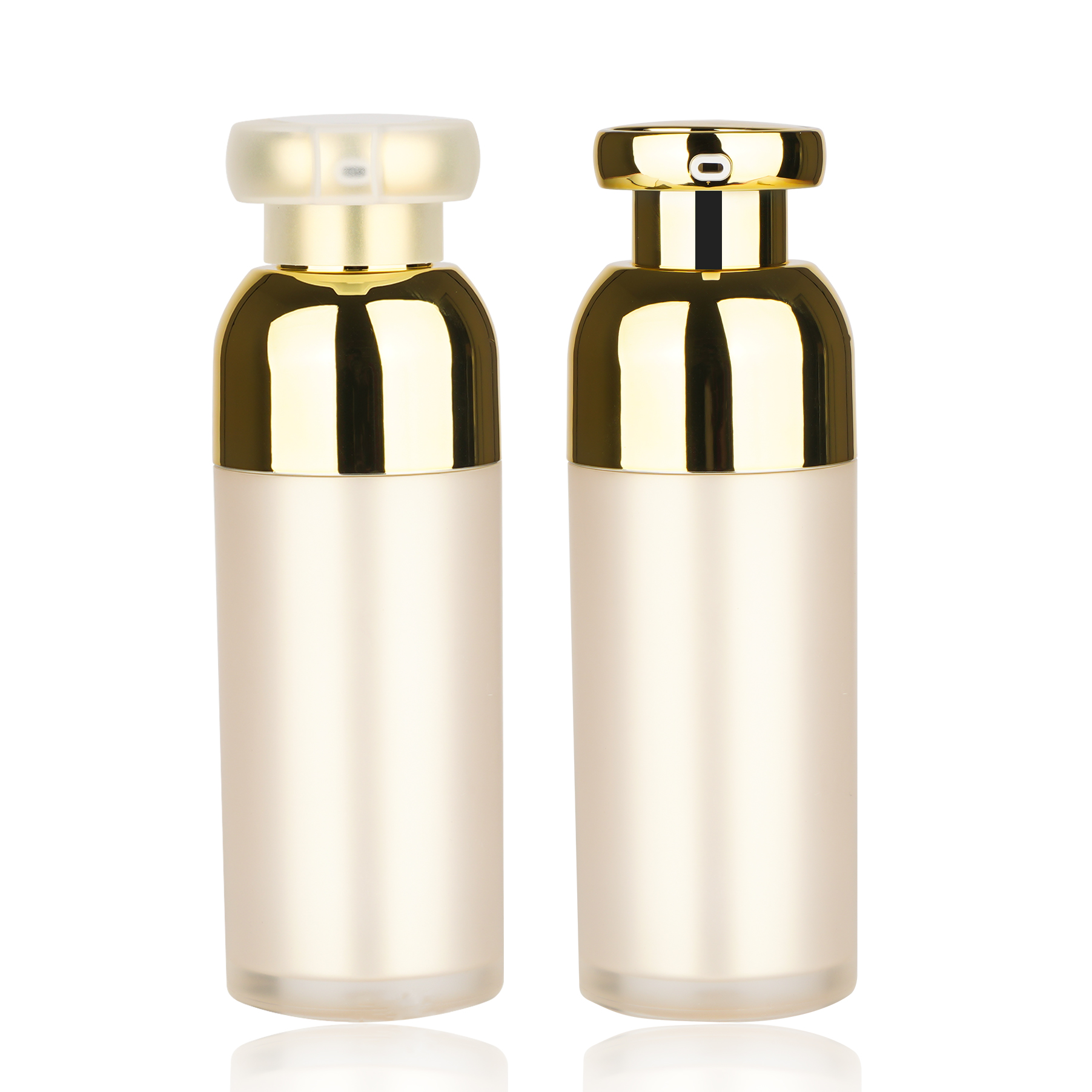 BDPAK Custom Plastic Lotion Bottle with Golden Pump and Transparent Lid