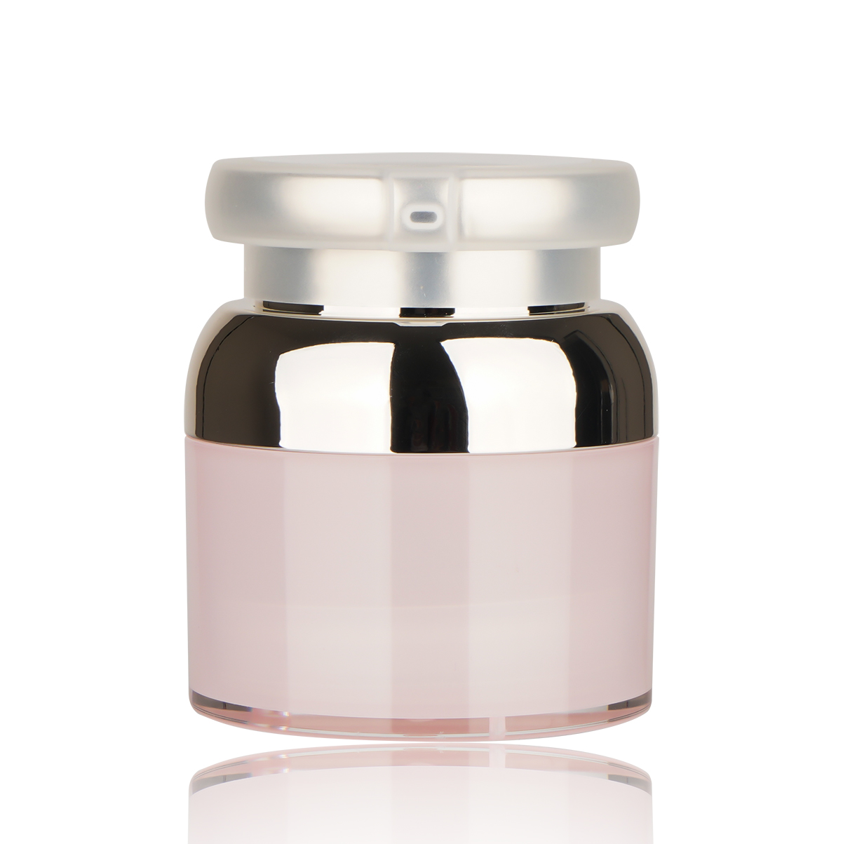 BDPAK Custom Plastic Pink Cream Jar with Golden Pump