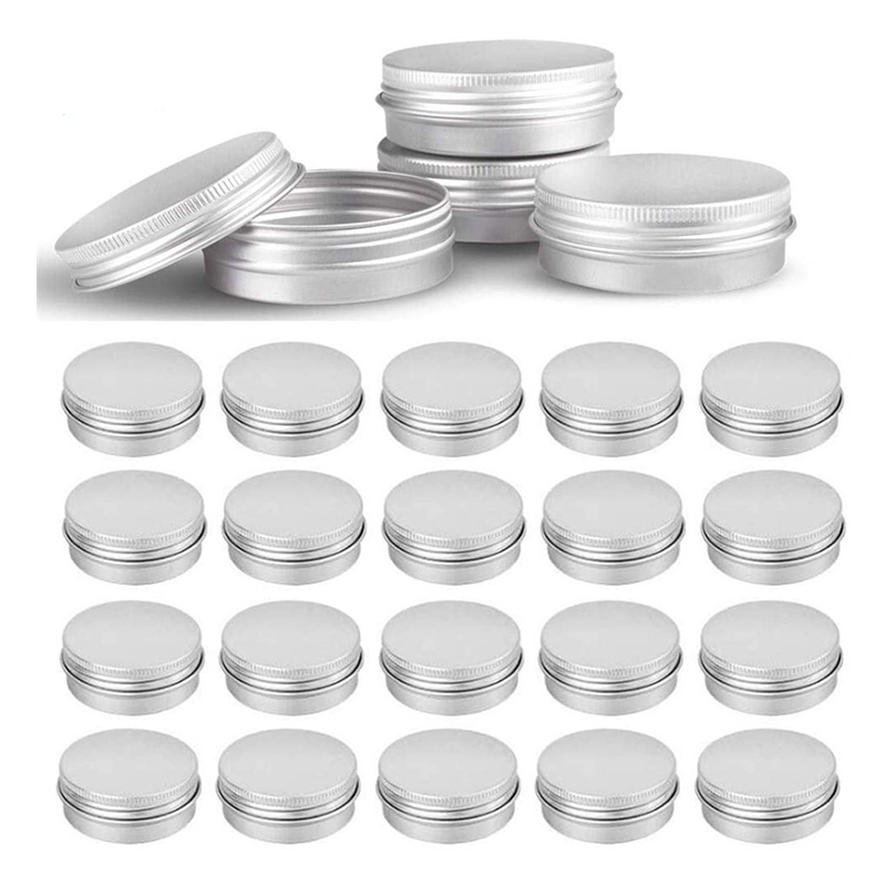 Wholesale 2 oz Tea Store Containers Metal Round Tins Manufacturer Aluminum Cans with Screw lids 4oz 6oz Tin Cans for Candles Cosmetic