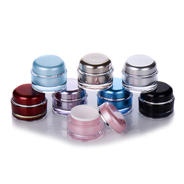Factory Wholesale Mini Round Double Wall Plastic Jar for Nail Gel Lip Balm Small Cosmetic Container Empty Cream Jar 5g 10g 15g