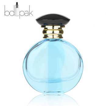 30ml 50ml 100ml Empty Square Round Clear Blue Spray Perfume Bottle Cosmetic Glass Perfume Bottle Packaging