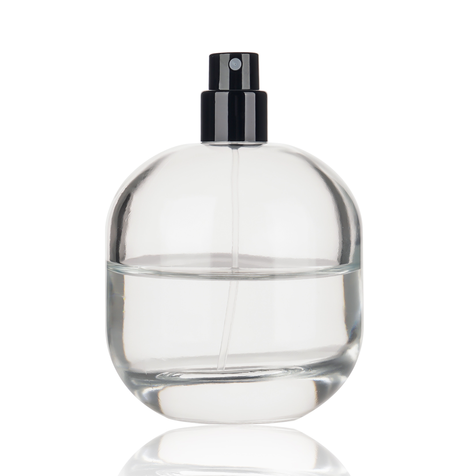 30ml 50ml 100ml Round Clear Glass Empty Botol Parfum Cute Cylinder Fine Mist Spray Pump Perfumes Bottle for women