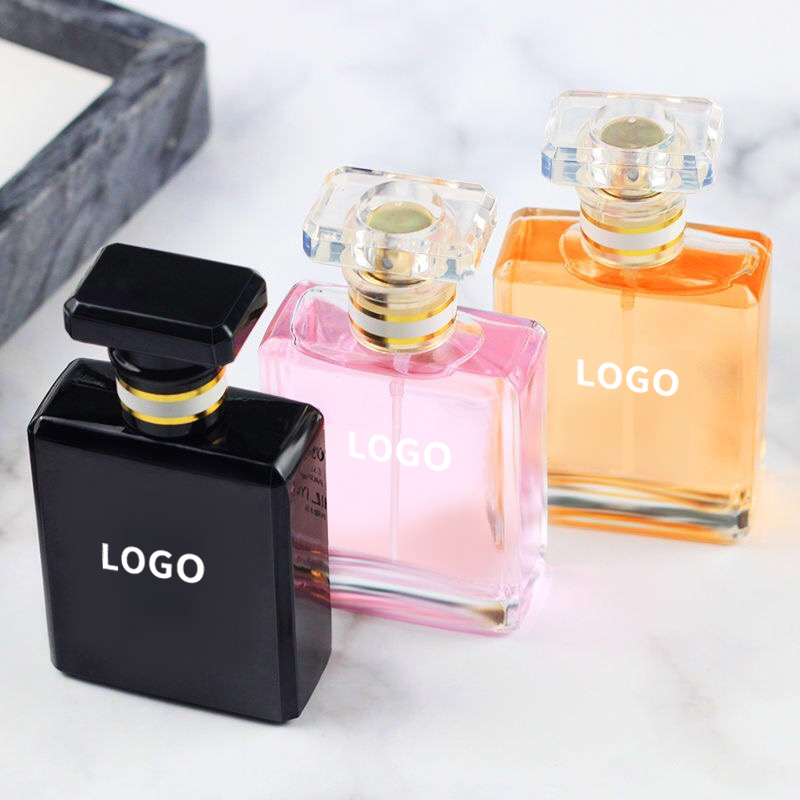 30 ml Free Sample Flat Square Frosted Clear Perfume Bottle with Perfume Pump Empty Glass Perfume Bottle 30ml 50ml 100ml