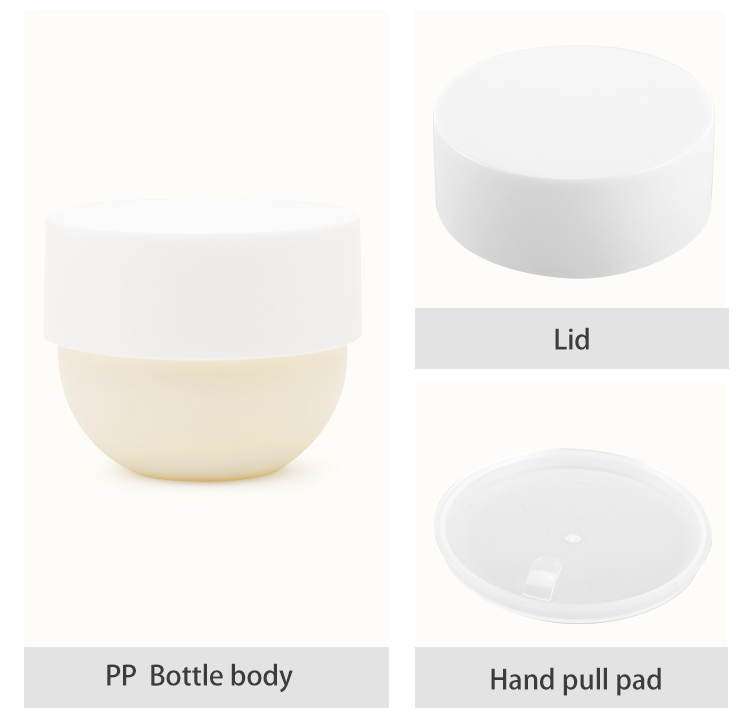 Customized Color Cosmetic Packaging Bottle 250ml 200ml 6oz Face mask Bowl Shape Plastic PP Cream Jar Body Butter Hair Mask Jars