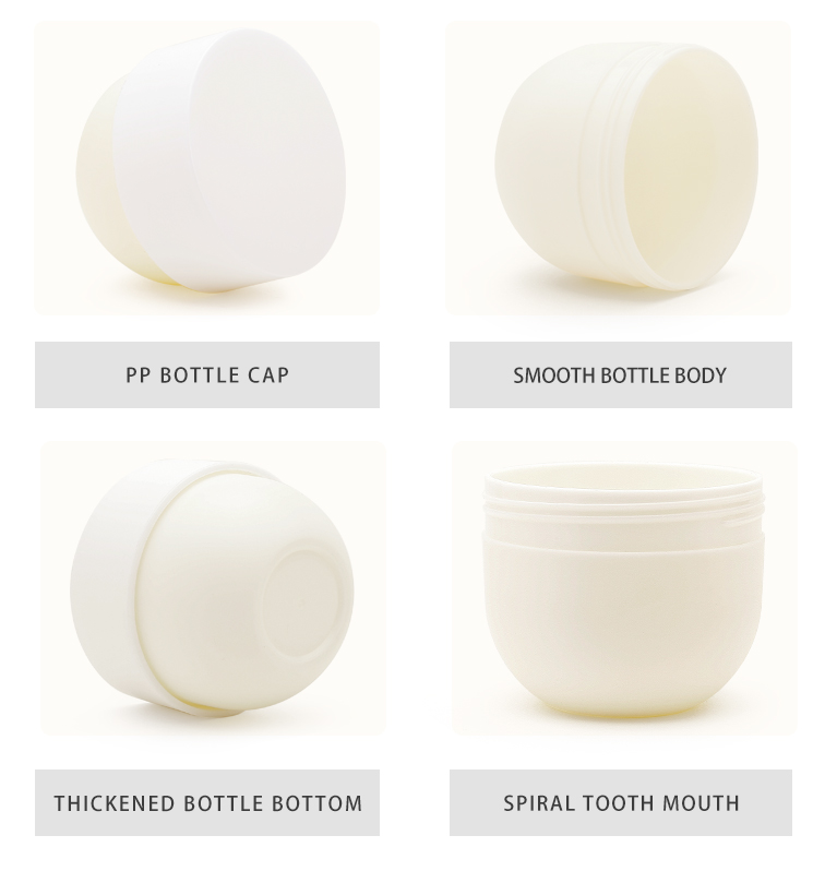 Customized Color Cosmetic Packaging Bottle 250ml 200ml 6oz Face mask Bowl Shape Plastic PP Cream Jar Body Butter Hair Mask Jars
