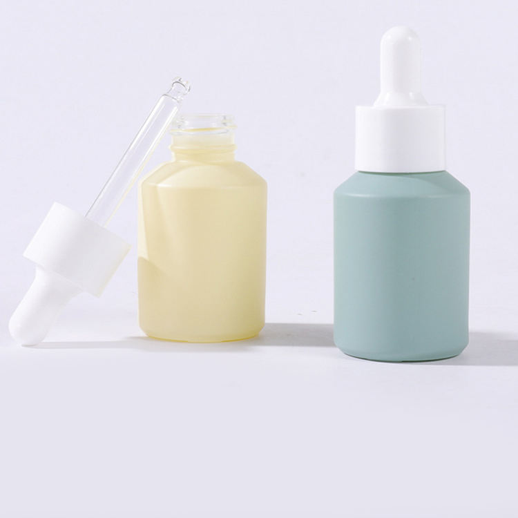 Customized Color Essential oil Botl Luxury 30ml 50ml Eye Serum Bottle Dropper for face skincare 1oz 2 oz