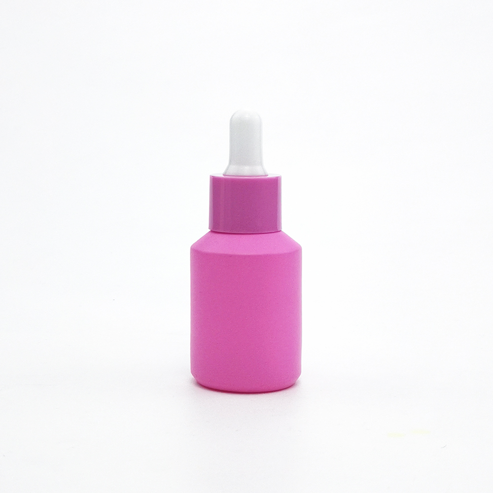 Custom Color 30ml 15ml 1oz Frosted Slanted Dropper Bottle Glass for skin care serum