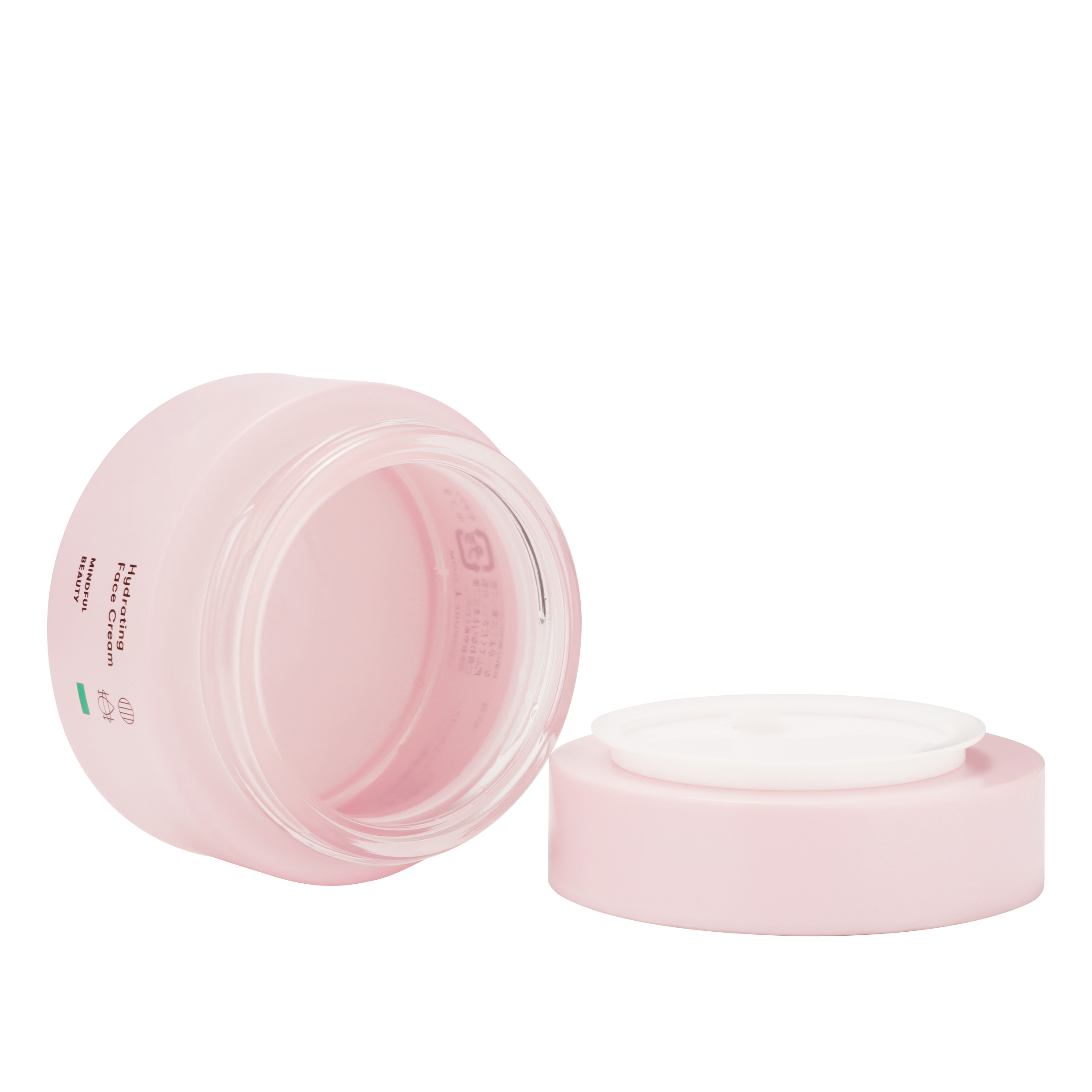 Custom Jar for cosmetic Lip blam Face cream with lid 15g 30g 50g Frosted Clear Pink Glass Cosmetic Jar for skin care