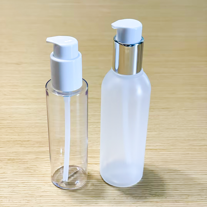 Unique Design Eco friendly Skincare Packaging Lotion Toner Bottle 100ml Clear Frosted PET PETG Airless Bag in Bottle with pump