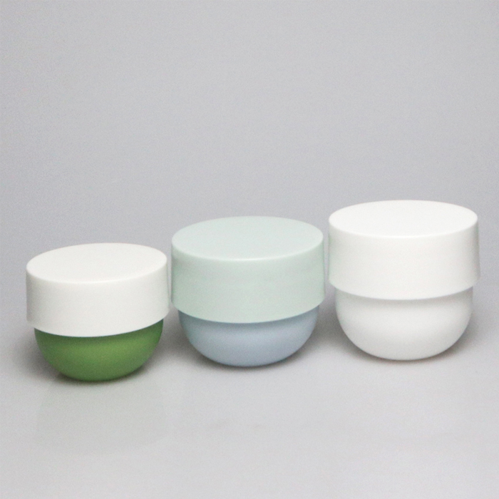 Customized Semi-circular PET PP Jars Products Body scrub Container Empty Hair vitamins Cream Jar