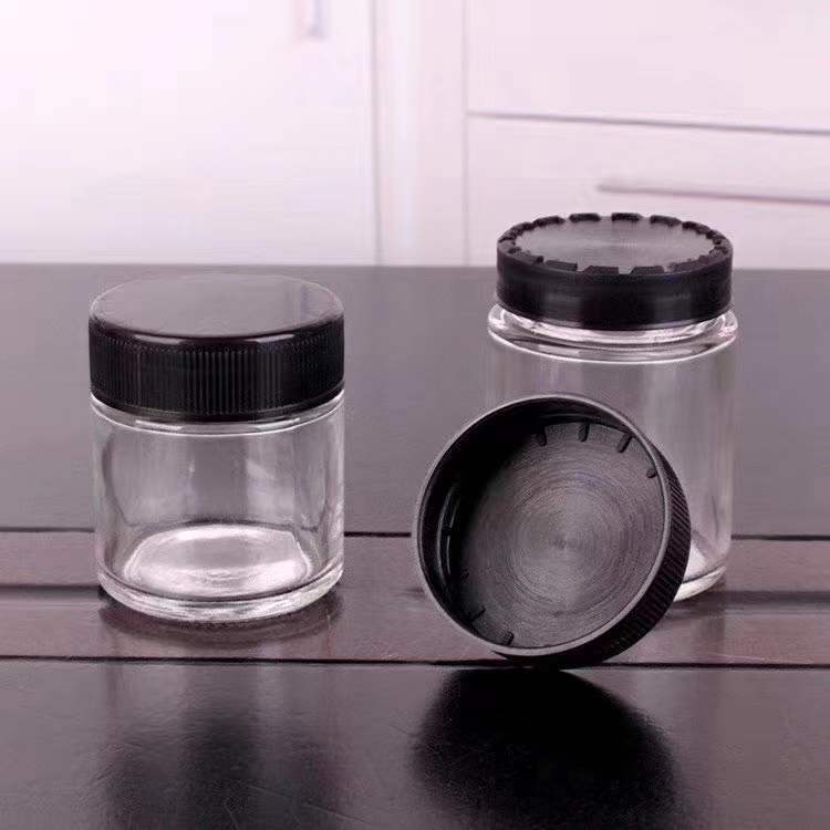 Refill Large CR Double Pressed Screw Cap Glass Bottle for preroll cones medical packaging container