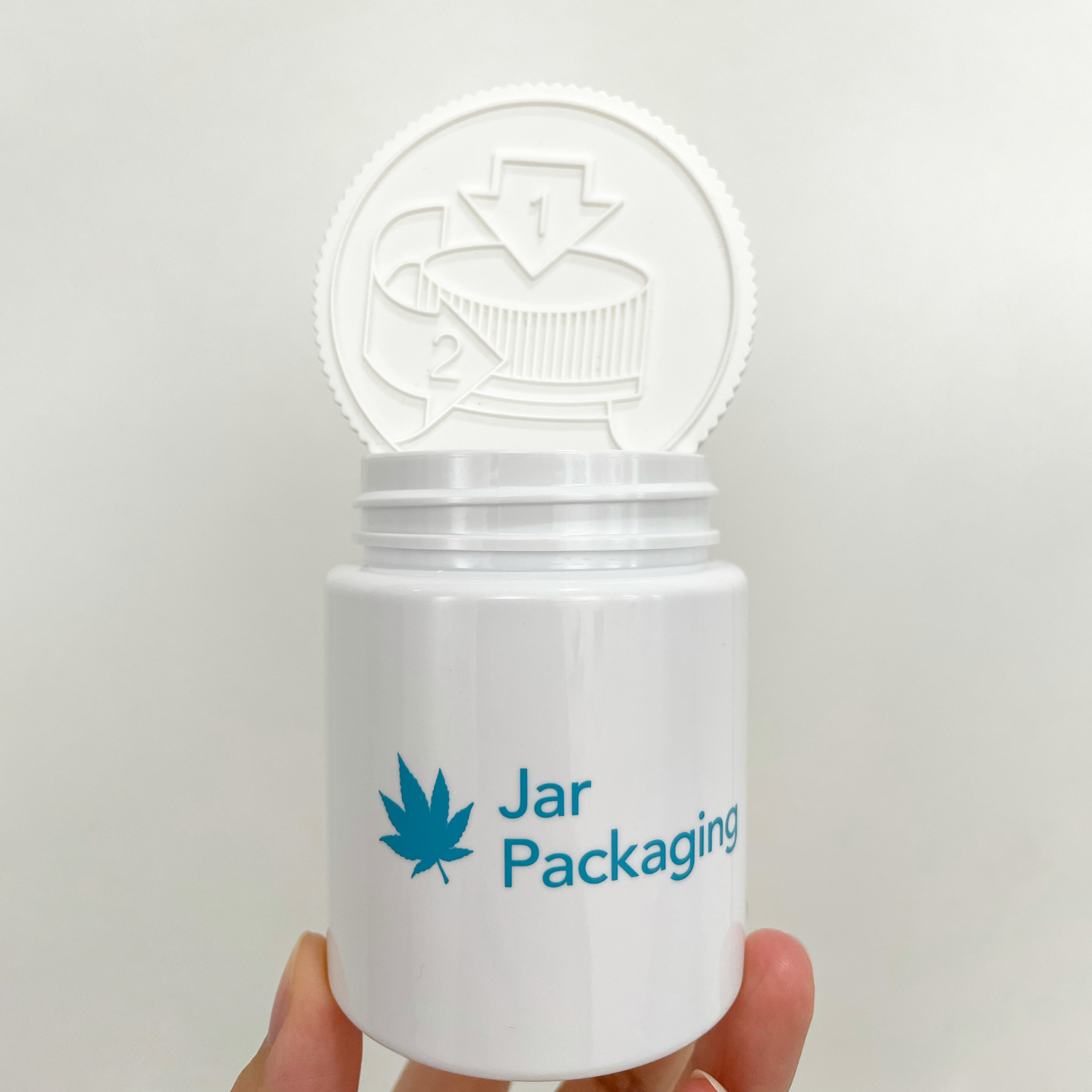 Custom air tight childproof PET PP Plastic Storge Jar for hemp packaging