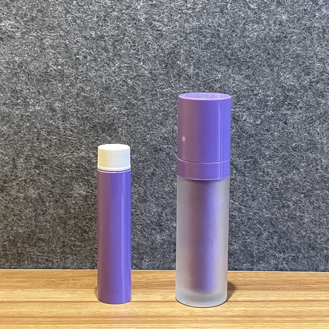 Factory Custom Glass Airless Spray Bottle 15ml 30ml 50ml Replaceable PP inner Refillable Lotion Bottle 50 ml