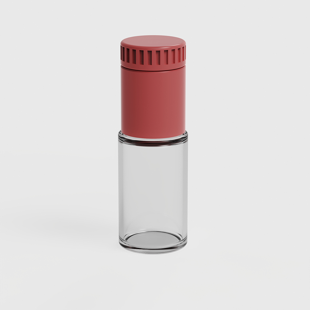 Lightly customized unique design rotating mini plastic bottle for protein powder