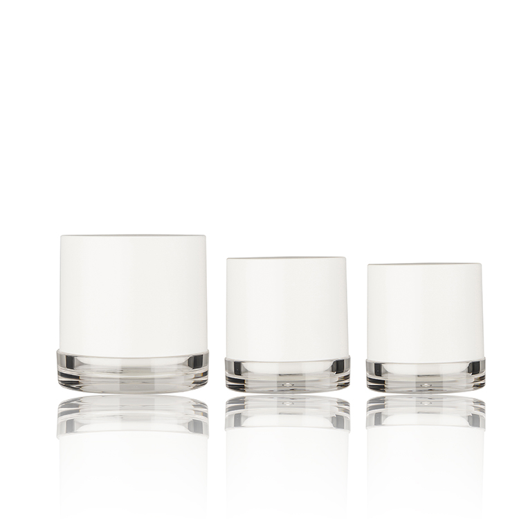 BDPAK Refillable Acrylic Face Cosmetic Cream Jar with High Lid