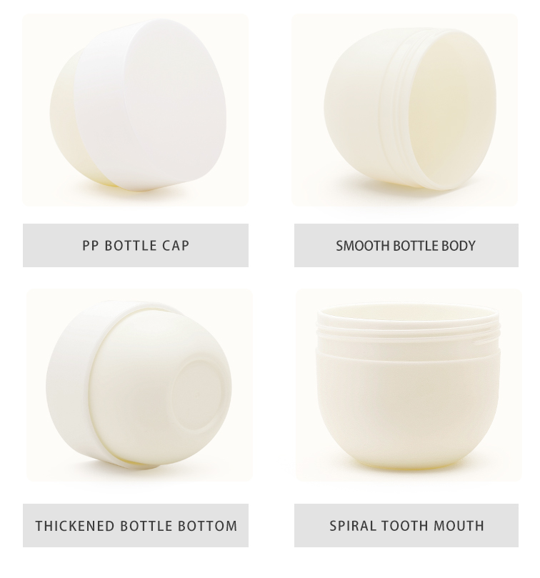 Customized Color Cosmetic Packaging Bottle 250ml 200ml 6oz Face mask Bowl Shape Plastic PP Cream Jar Body Butter Hair Mask Jars