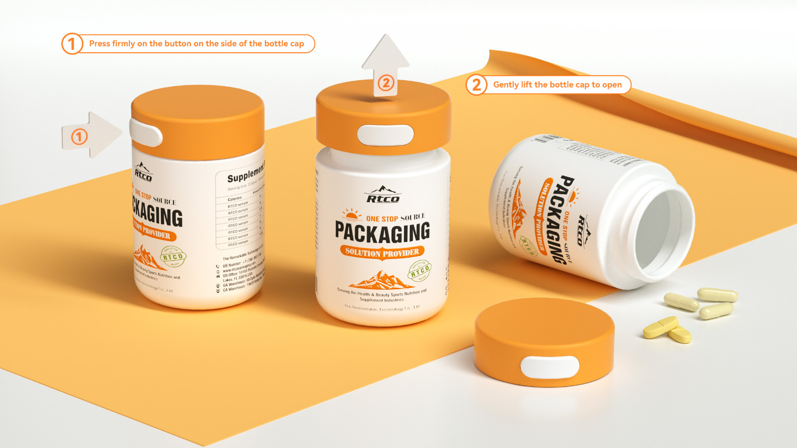Push-Open Medicine Bottle