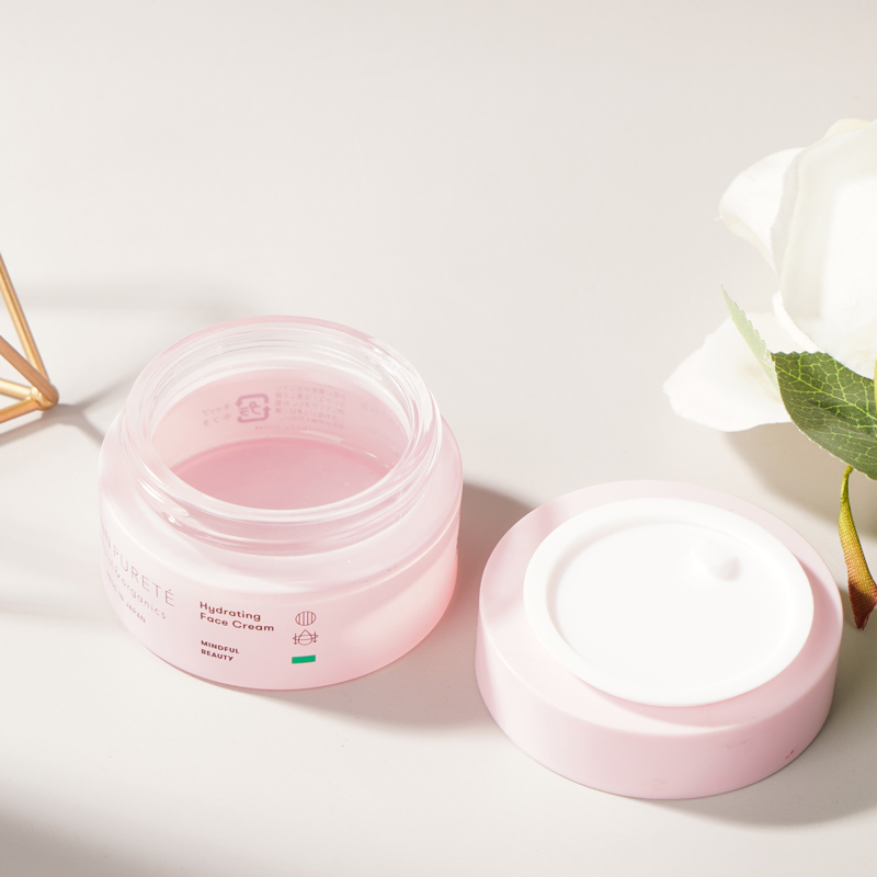 15g 30g 50g Frosted Clear Pink Glass Cosmetic Jar for skin care