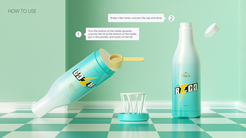 RTCO New Design Split Bottle Shaker Cup