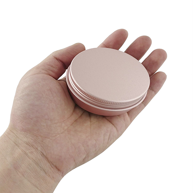 Cream Cosmetic Containers 10ml 15ml 30ml Lipstick Aluminum Jars Screw Lid Custom Pink Round Tin Cans for Lip Balm