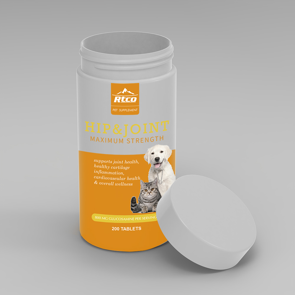 13OZ White Plastic HDPE Bottle for pet supplement healthcare