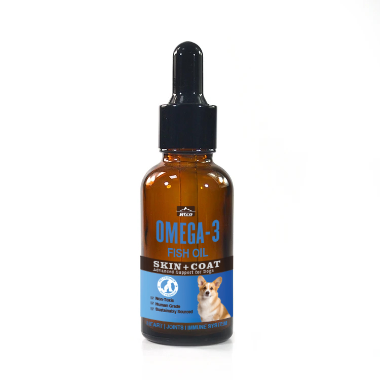 Glass Bottle with dropper for pet supplement