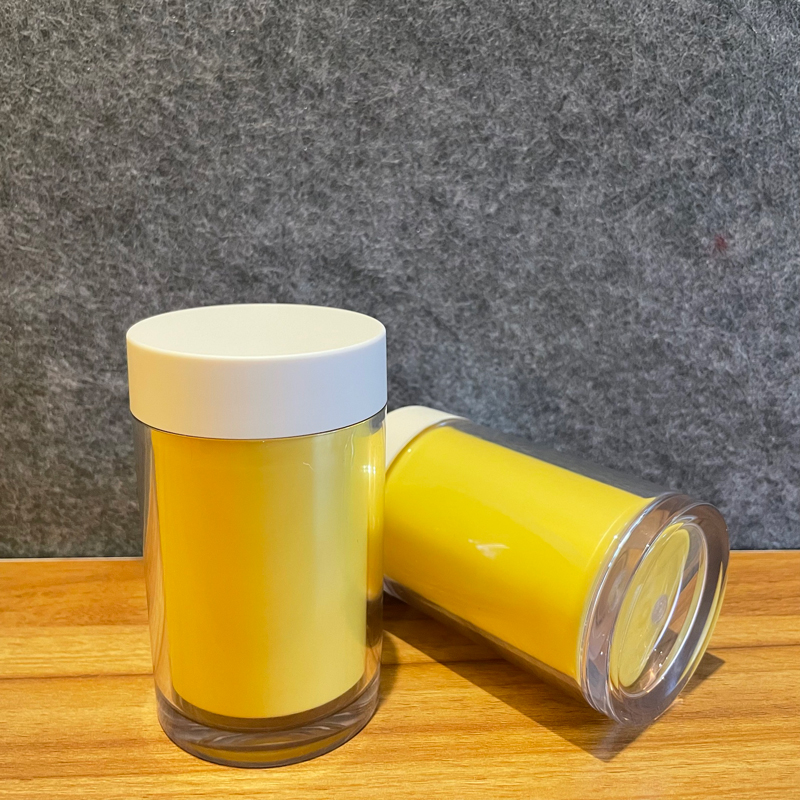 150ml Double PETG Plastic Jar for 60 Capsules