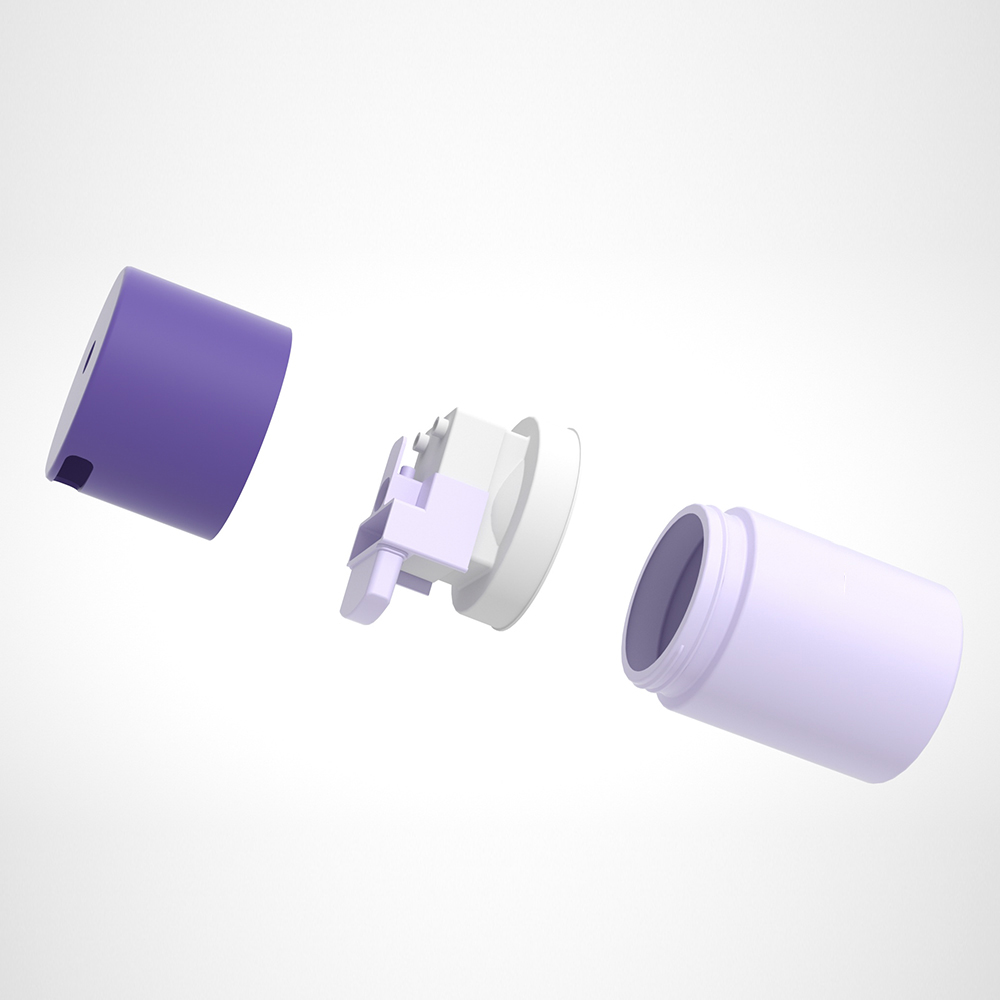 RTCO NEW Design Round Push-to-dispense Powder Plastic Bottle