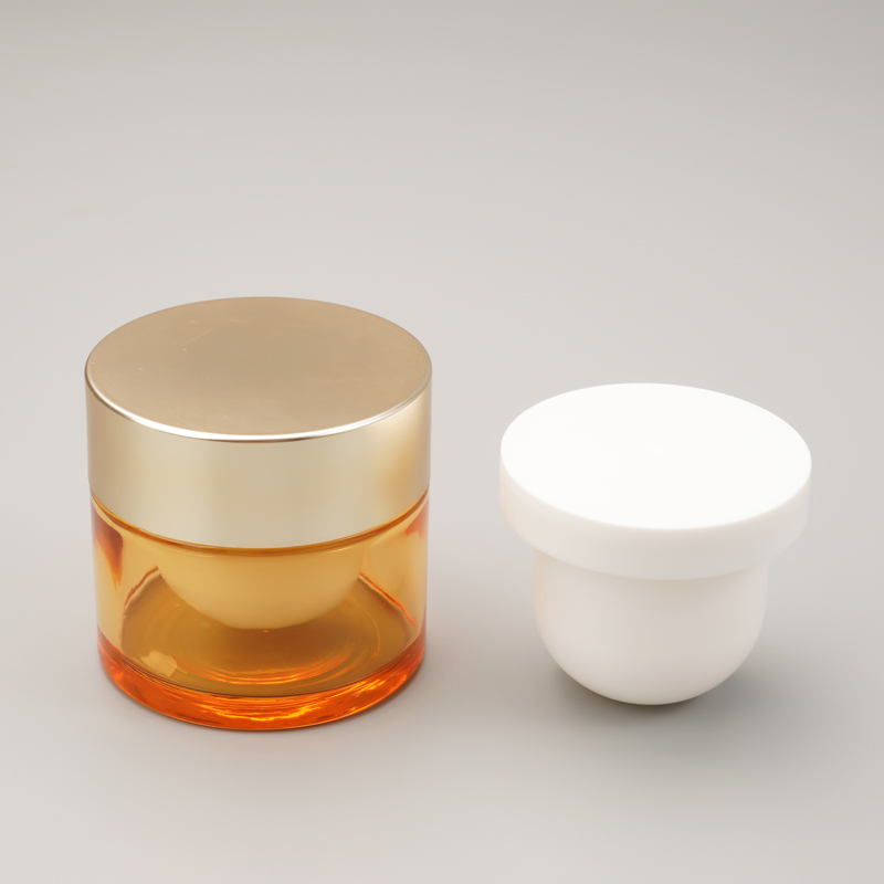 Custom Refillable Cream Jar Body Butter Containers 50G Cosmetics Cream Empty Glass Jar for face cream